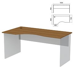 Стол эргономичный ЧАСТЬ 1 "Арго", 1600х900х760 мм, левый, орех фото