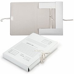 Папка для бумаг с завязками картонная, 40 мм, гарантированная плотность 380 г/м2, 4 завязки, до 400 листов, 122035 фото