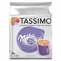 Какао в капсулах JACOBS "Milka" для кофемашин Tassimo, 8 порций, 8052280 фото