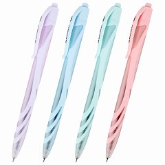 Ручка шариковая автоматическая BRAUBERG ULTRA COLOR PASTEL, soft-touch, СИНЯЯ, пишущий узел 0,7 мм, линия 0,35 мм, 144204 фото