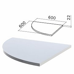 Стол приставной угловой "Монолит", 600х600х750 мм, БЕЗ ОПОРЫ (640137), цвет серый, ПМ38.11 фото