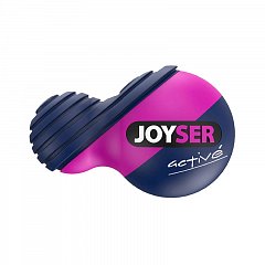 Игрушка для собак JOYSER Active Резиновый мяч Duoball с пищалкой M синий, розовый, 12 см фото