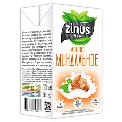 Молоко миндальное ZINUS 1 литр фото