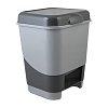 Ведро-контейнер 8 л с педалью, для мусора, 30х25х24 см, цвет серый/графит, 427-СЕРЫЙ, 434270065