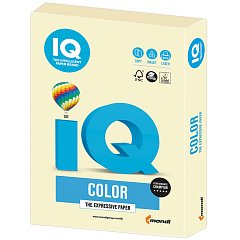 Бумага цветная IQ color, А4, 160 г/м2, 250 л., пастель, ванильная, BE66 фото