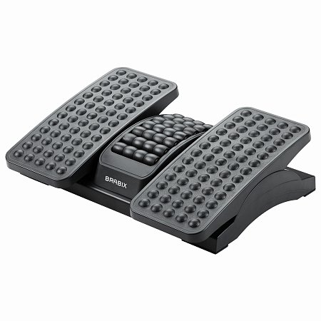 Подставка для ног BRABIX "Ultra 5" 43х32 см, массажер, регулировка угла наклона, 2 платформы, 533040 фото