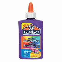 Клей для слаймов канцелярский цветной (непрозрачный) ELMERS Opaque Glue, 147 мл, фиолетовый, 2109502 фото