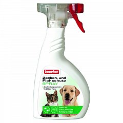 Beaphar Биоспрей Spot On Spray для кошек и собак от клещей. блох и комаров 400мл. фото