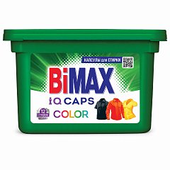 Средство для стирки в капсулах 12шт BIMAX "Color", ш/к 03775 фото