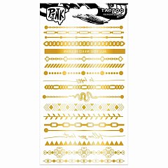 Наклейки-тату переводные "Золотые браслеты, 11х20 см, PRIORITY, ПИНК-50 фото