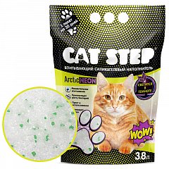 Наполнитель впитывающий силикагелевый CAT STEP Arctic Neon, 3,8 л фото