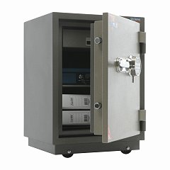 Сейф огнестойкий VALBERG "FRS-66T EL", 672х485х430 мм, 79 кг, электроный замок + ключ, трейзер, крепление к полу фото