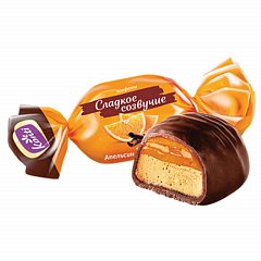 Конфеты шоколадные KONTI "Сладкое созвучие" со вкусом шоколада и апельсина, 1000 г, пакет, 13914 фото
