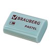 Ластик BRAUBERG "Pastel", 37х24х11мм, ассорти пастельных цветов, экологичный ПВХ, 229582