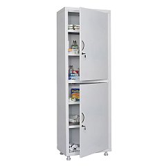 Шкаф медицинский 1-створчатый HILFE "МД 1 1760/SS" 1850х600х400 мм, белый, S26199204009 фото