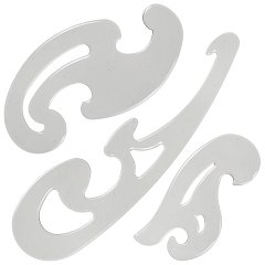 Лекало, НАБОР 3 шт., ОСТРОВ СОКРОВИЩ, 25 см, 17 см, 12 см, тонированные, европодвес, 210784 фото