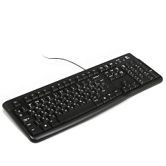 Клавиатура проводная LOGITECH K120, USB, 104 клавиши, черная, 920-002522 фото