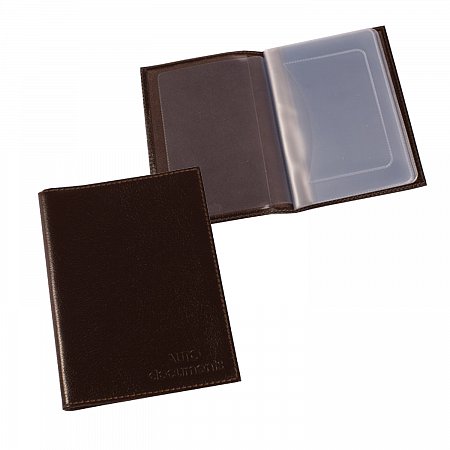 Бумажник водителя BEFLER "Грейд", натуральная кожа, тиснение, 6 пластиковых карманов, коричневый, BV.1.-9 фото