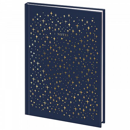 Ежедневник недатированный А5 (145х215 мм), ламинированная обложка с фольгой, 128 л., STAFF, "Stars", 113522 фото