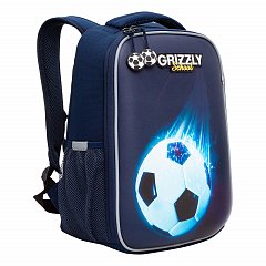 Ранец GRIZZLY анатомическая спинка, облегченный, для мальчиков, FOOTBALL, 37х26х16 см, RAw-397-3/1 фото