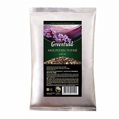 Чай GREENFIELD (Гринфилд) "Mountain Thyme", черный с чабрецом, листовой, 250 г, пакет, 1142-15 фото