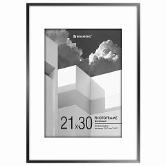 Рамка "Minimal Art" 21х30 см, багет 5 мм, акриловый экран, черная, BRAUBERG ULTRA, ко, 391280 фото