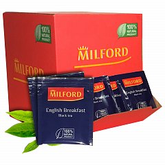 Чай MILFORD "English Breakfast", черный, 200 пакетиков в конвертах по 1,75 г, 6990 РК фото