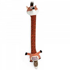 Игрушка для собак Лиса с хрустящей шеей и пищалкой 50см, серия CRUNCHY NECK фото