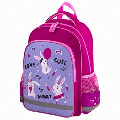 Рюкзак ПИФАГОР SCHOOL для начальной школы, Funny bunnies, 38х28х14 см, 229993 фото