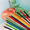 Карандаши цветные BRAUBERG PREMIUM, 12 цветов, пластиковые, шестигранные, грифель мягкий 3 мм, 181666