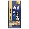 Brit Premium корм для взрослых собак средних пород с индейкой и телятиной, 15кг