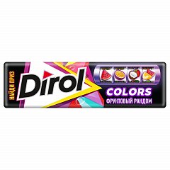 Жевательная резинка DIROL (Дирол) Color "Фруктовый Рандом", 10 подушечек, 13,6 г, 101661 фото