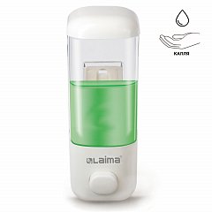 Дозатор для жидкого мыла LAIMA, НАЛИВНОЙ, 0,5 л, белый, ABS-пластик, 601792 фото