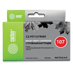 Картридж струйный CACTUS (CS-PFI107MBK) для CANON PF680/685/780/785, матовый черный фото