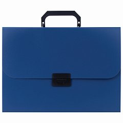 Портфель пластиковый STAFF А4 (330х235х36 мм), 7 отделений, индексные ярлыки, синий, 229242 фото