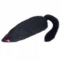 Игрушка SQ5.5N для кошек "Мышь черная с пищалкой", 130-140мм (уп.1шт.), Triol фото
