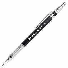 Карандаш механический цанговый 2 мм, HB, BRAUBERG "METALLIC X-20", металлические детали, 181976 фото