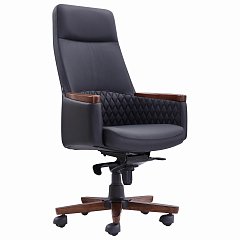 Кресло HAWASAN ''Desire EX-771'', мультиблок, дерево, натуральная кожа, черное, 532935 фото