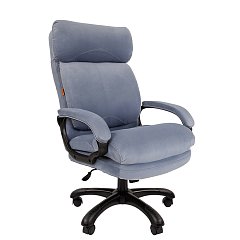 Кресло офисное Chairman СН 505, НАГРУЗКА до 150 кг, велюр, голубое, 7127989 фото