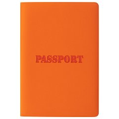 Обложка для паспорта STAFF, мягкий полиуретан, "ПАСПОРТ", рыжая, 237606 фото