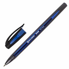 Ручка шариковая масляная BRAUBERG "BOMB GT", СИНЯЯ, прорезиненный сине-черный корпус, узел 0,7 мм, линия письма 0,35 мм, 143345 фото