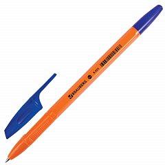 Ручка шариковая BRAUBERG "X-333 Orange", СИНЯЯ, корпус оранжевый, узел 0,7 мм, линия письма 0,35 мм, 142409 фото