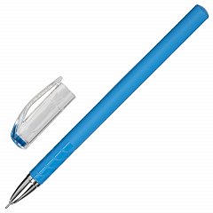 Ручка гелевая STAFF "College" GP-181, СИНЯЯ, корпус синий, игольчатый узел 0,6 мм, линия письма 0,3 мм, 143017 фото