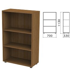 Шкаф (стеллаж) "Канц", 700х330х1130 мм, 2 полки, цвет орех пирамидальный, ШК39.9 фото