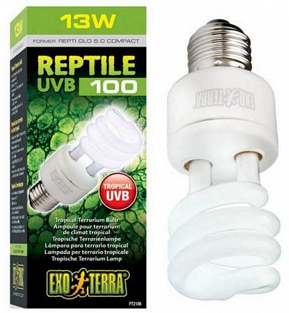Лампа Reptile UVB100 former UVB5.0 Compact, 13 W /для тропического террариума/ PT2186 фото