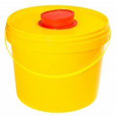 Контейнер для сбора отходов острого инструмента 2 л КОМПЛЕКТ 100 шт., желтый (класс Б), СЗПИ фото