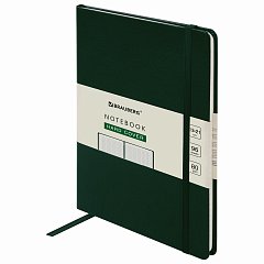 Блокнот А5 (130х210 мм), BRAUBERG ULTRA, балакрон, 80 г/м2, 96 л., клетка, темно-зеленый, 113035 фото