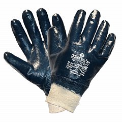 Перчатки хлопковые DIGGERMAN РП, нитриловое покрытие (облив), размер 11 (XXL), синие, ПЕР317 фото