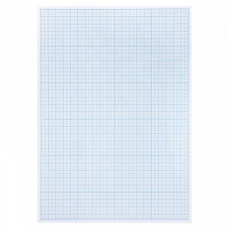 Бумага масштабно-координатная (миллиметровая), планшет, А4, голубая, 20 листов, ПЛОТНАЯ 80 г/м2, STAFF, 113490 фото