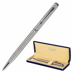 Ручка подарочная шариковая GALANT "Arrow Chrome", корпус серебристый, хромированные детали, пишущий узел 0,7 мм, синяя, 140408 фото